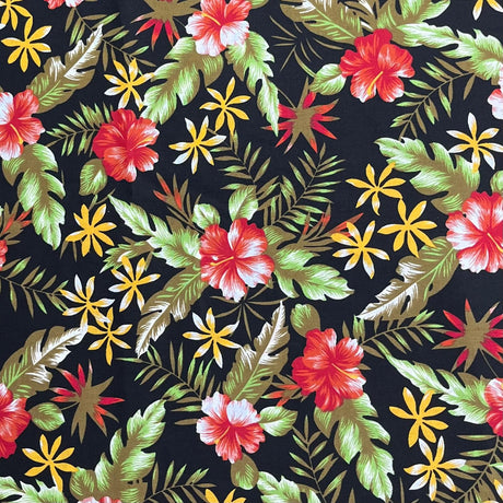 Pound A Metre 3  Metres Luxury Dressmaking 100% Digital Printed Cotton Lawn- 55" (Night Garden)