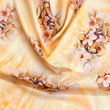 Pound A Metre 3 Metres 3 Metres, Luxury Dressmaking 100% Digital Printed Cotton Lawn- 55" (Orange)