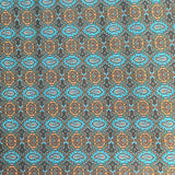 Pound A Metre 3  Metres Luxury Dressmaking 100% Digital Printed Cotton Lawn- 55" (Orange & Turqouise)
