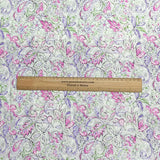 Pound A Metre 3  Metres Luxury Dressmaking 100% Digital Printed Cotton Lawn- 55" (Pastel)
