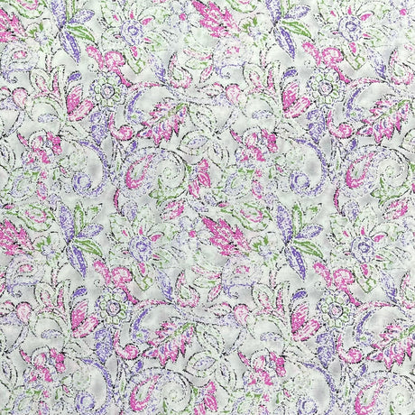Pound A Metre 3  Metres Luxury Dressmaking 100% Digital Printed Cotton Lawn- 55" (Pastel)