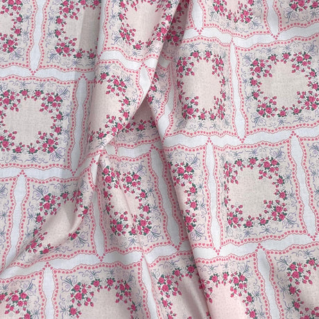 Pound A Metre 3 Metres 3 Metres Luxury Dressmaking 100% Digital Printed Cotton Lawn- 55" (Pink)