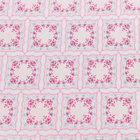 Pound A Metre 3 Metres 3 Metres Luxury Dressmaking 100% Digital Printed Cotton Lawn- 55" (Pink)