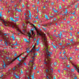 Pound A Metre 3  Metres Luxury Dressmaking 100% Digital Printed Cotton Lawn- 55" (Red Floral)