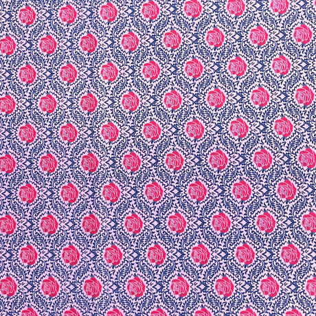 Pound A Metre 3  Metres Luxury Dressmaking 100% Digital Printed Cotton Lawn- 55" (Rose)