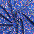 Pound A Metre 3  Metres Luxury Dressmaking 100% Digital Printed Cotton Lawn- 55" (Royal Blue)