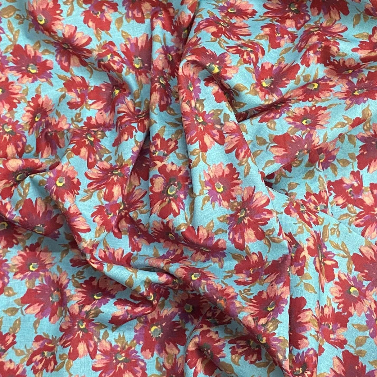 3 Metres, Luxury Dressmaking 100% Digital Printed Cotton Lawn- 55