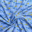 Pound A Metre 3  Metres Luxury Dressmaking 100% Digital Printed Cotton Lawn- 55" (Sky)