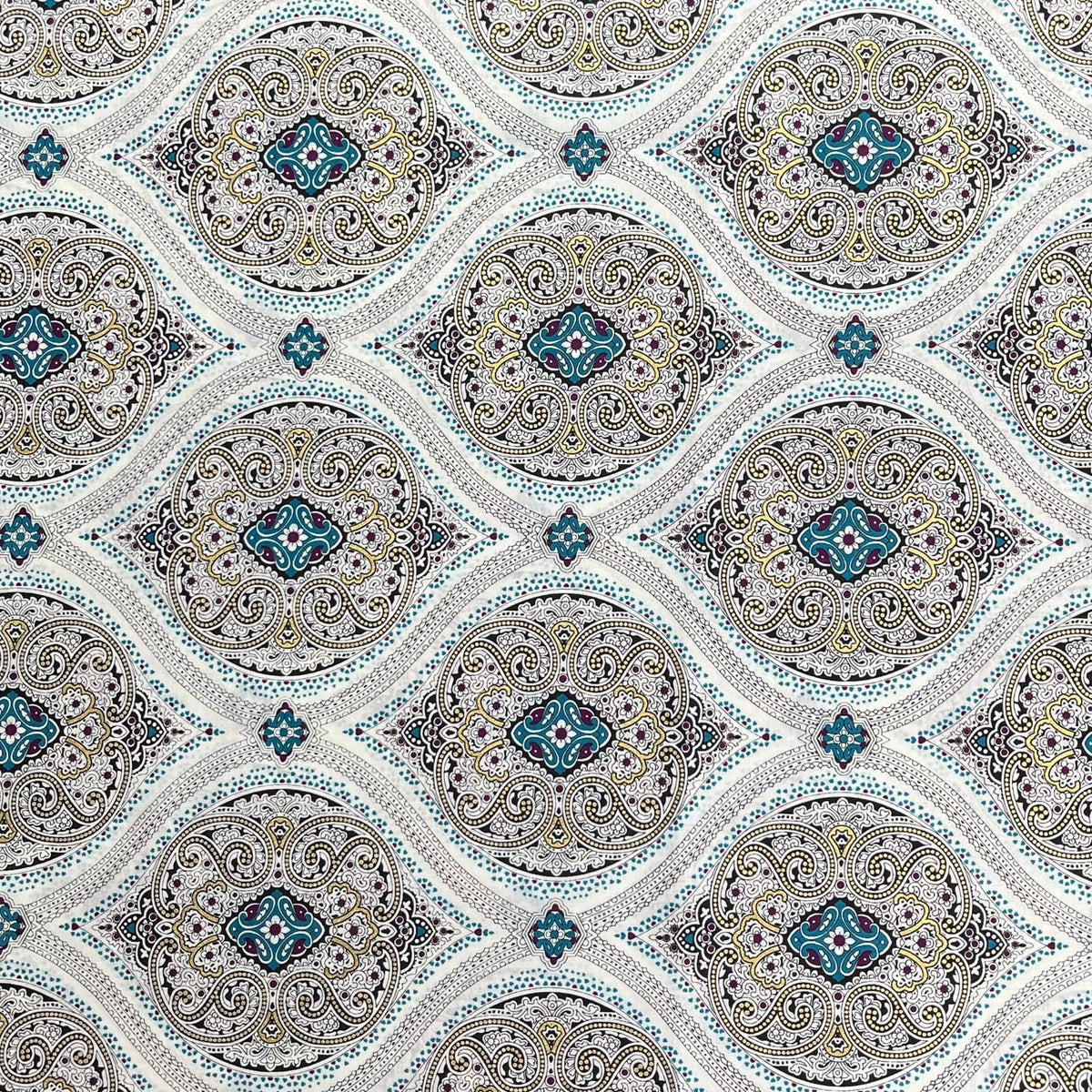Pound A Metre 3  Metres Luxury Dressmaking 100% Digital Printed Cotton Lawn- 55" (Wallpaper)