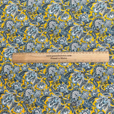 Pound A Metre 3  Metres Luxury Dressmaking 100% Digital Printed Cotton Lawn- 55" (Yellow Floral)