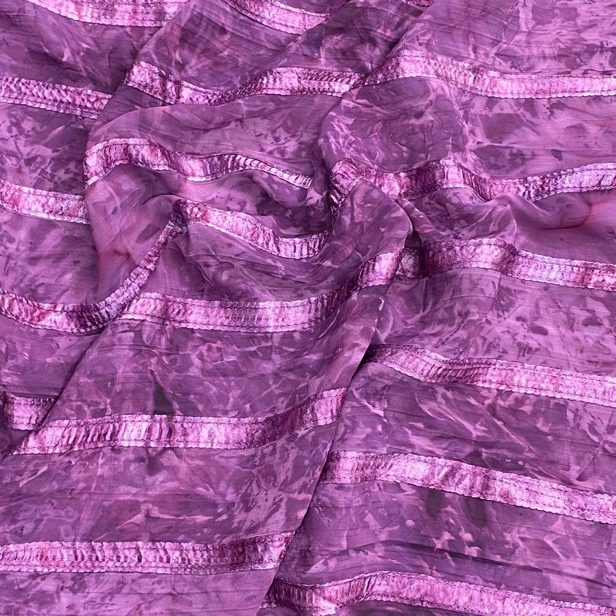 Pound A Metre 3 Metres Luxury Dressmaking Chiffon- 55" Wide - (Grape)