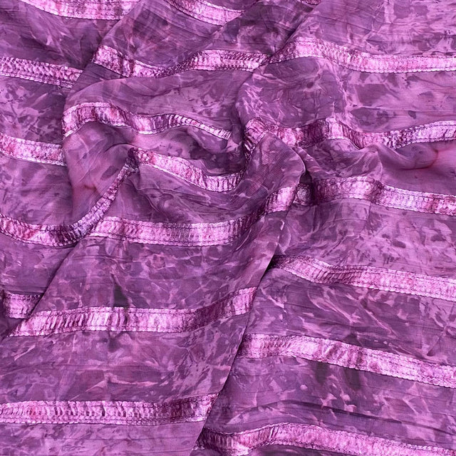 Pound A Metre 3 Metres Luxury Dressmaking Chiffon- 55" Wide - (Grape)