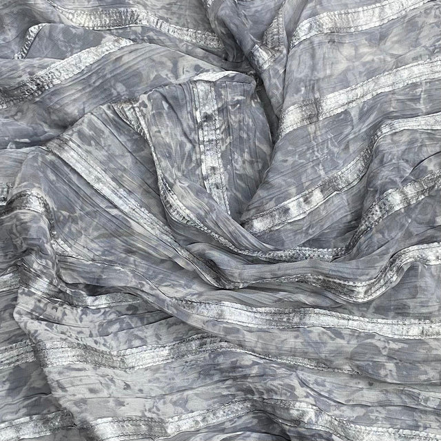 Pound A Metre 3 Metres Luxury Dressmaking Chiffon- 55" Wide - (Grey)