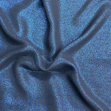 Pound A Metre 3 Metres Luxury Dressmaking Metallic Chiffon- 55" Wide - (Blue Metallic) (EOL)