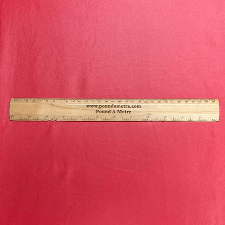 Pound A Metre 3 Metres Luxury Dressmaking Metallic Chiffon- 55" Wide - (Red)