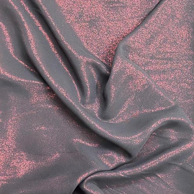 Pound A Metre 3 Metres Luxury Dressmaking Metallic Chiffon- 55" Wide - (Red)