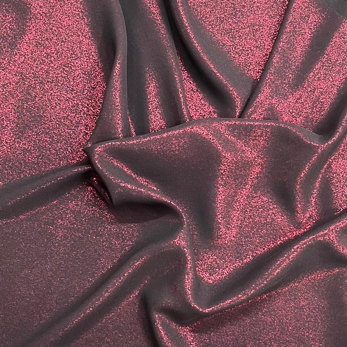 Pound A Metre 3 Metres Luxury Dressmaking Metallic Chiffon- 55" Wide - (Red)
