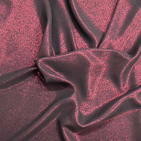 Pound A Metre 3 Metres Luxury Dressmaking Metallic Chiffon- 55" Wide - (Red)