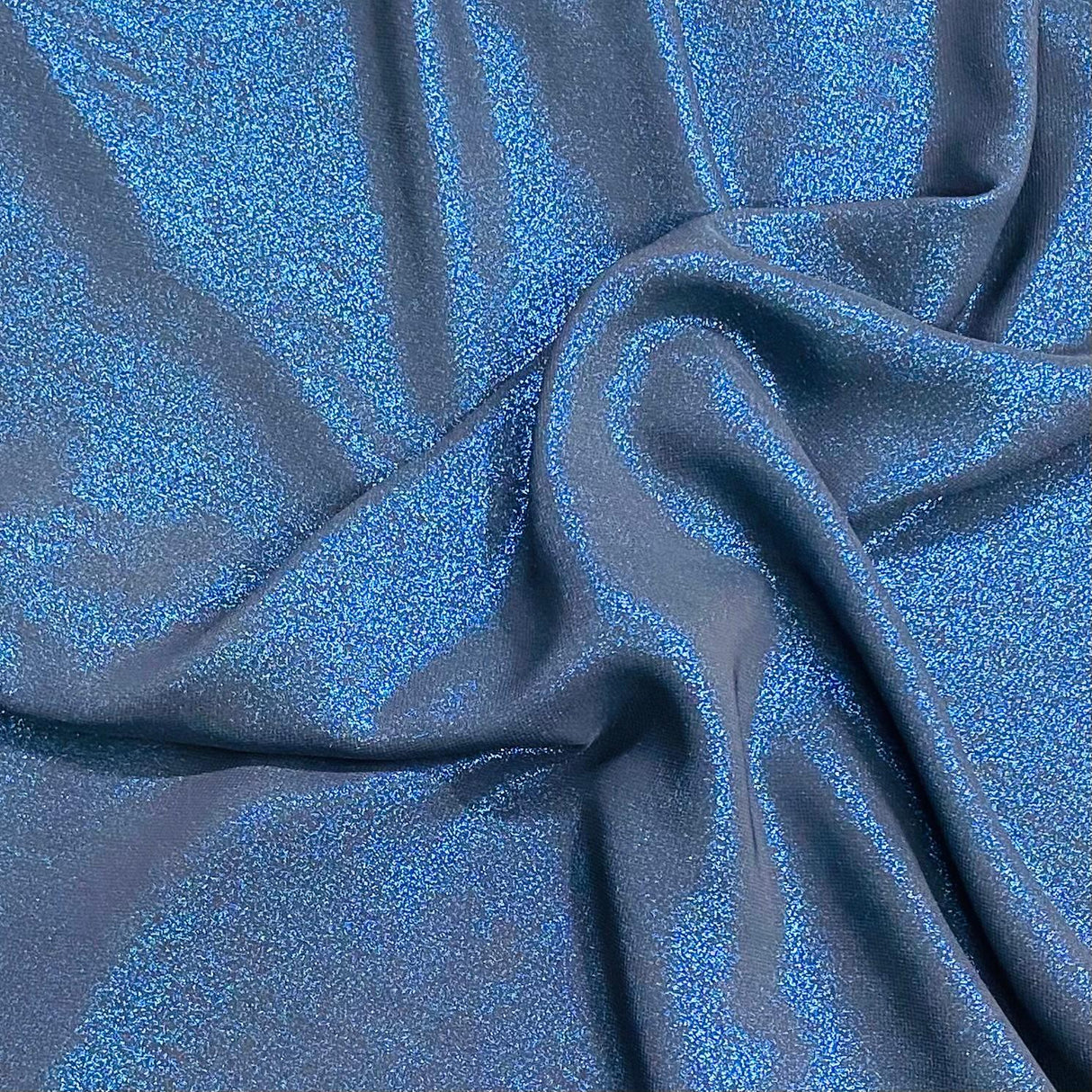 Pound A Metre 3 Metres Luxury Dressmaking Metallic Chiffon- 55" Wide - (Royal)