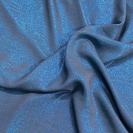 Pound A Metre 3 Metres Luxury Dressmaking Metallic Chiffon- 55" Wide - (Royal)