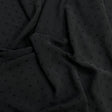 Pound A Metre 3 Metres Luxury Embossed Chiffon- 55" Wide- (Black Dots)