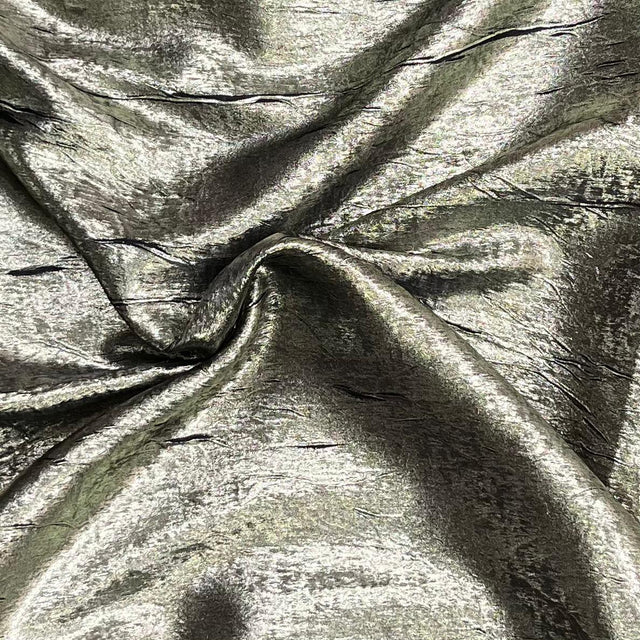 Pound A Metre 3 Metres Luxury Foil Viscose Fabric – 55'' Wide (Black & Gold)