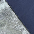 Pound A Metre 3 Metres Luxury Foil Viscose Fabric – 55'' Wide (Navy & Silver)