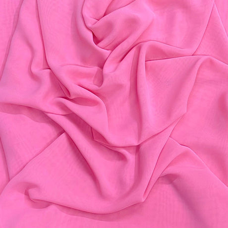 Pound A Metre 3 Metres 3 Metres Luxury Plain Chiffon- 45" Wide - (Pink)