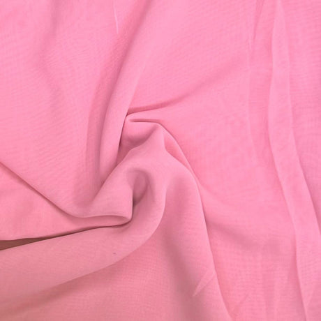Pound A Metre 3 Metres 3 Metres Luxury Plain Chiffon- 55" Wide - (Pink)