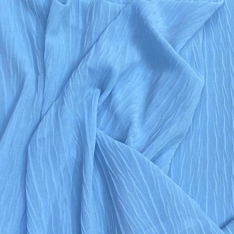 Pound A Metre 3 Metres 3 Metres Luxury Plain Soft Touch Chiffon- 55" Wide - (Sky) (WOWZA)