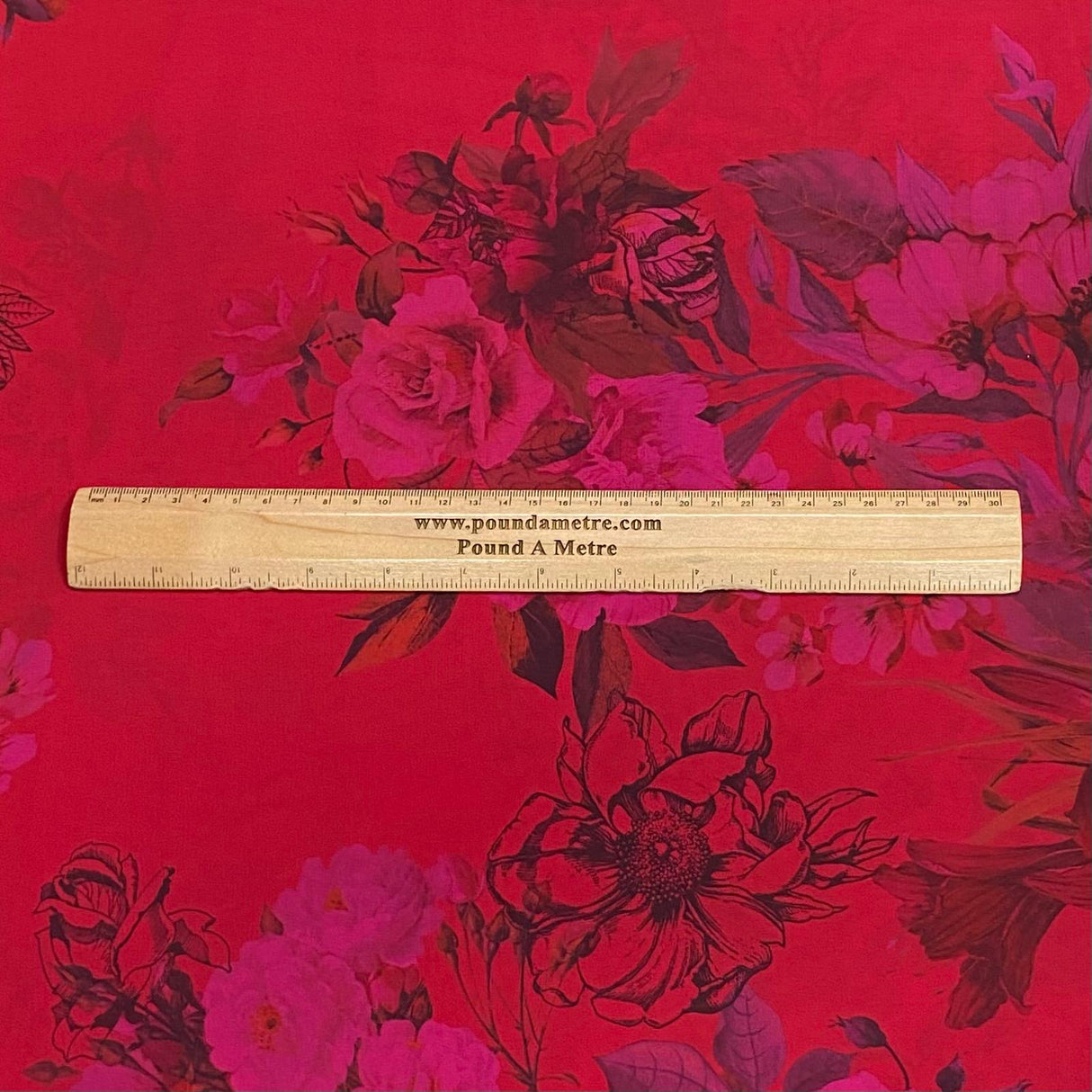 Pound A Metre 3 Metres Luxury Printed Chiffon- 55" Wide - (Apple Garden)