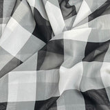 Pound A Metre 3 Metres Luxury Printed Chiffon- 55" Wide- (Black & White)