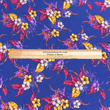 Pound A Metre 3 Metres Luxury Printed Chiffon- 55" Wide- (Blue Flower)
