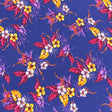 Pound A Metre 3 Metres Luxury Printed Chiffon- 55" Wide- (Blue Flower)
