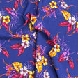 Pound A Metre 3 Metres Luxury Printed Chiffon- 55" Wide- (Blue Flower)