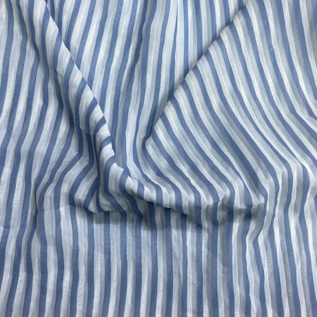 Pound A Metre 3 Metres Luxury Printed Chiffon- 55" Wide- (Blue & White)