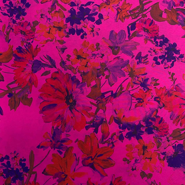 Pound A Metre 3 Metres Luxury Printed Chiffon- 55" Wide - (Bouquet)