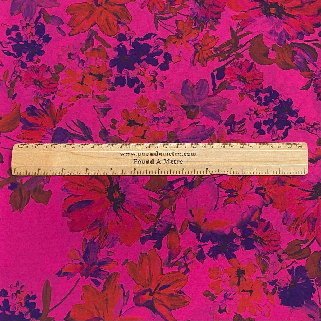 Pound A Metre 3 Metres Luxury Printed Chiffon- 55" Wide - (Bouquet)