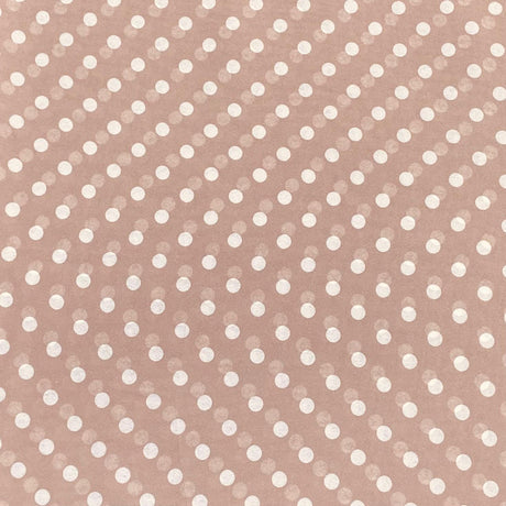 Pound A Metre 3 Metres Luxury Printed Chiffon- 55" Wide- (Brown Polka)