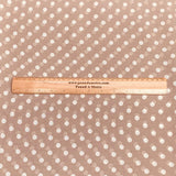 Pound A Metre 3 Metres Luxury Printed Chiffon- 55" Wide- (Brown Polka)