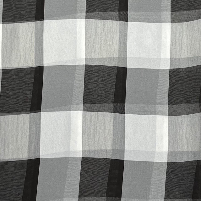 Pound A Metre 3 Metres Luxury Printed Chiffon- 55" Wide- (Checks)