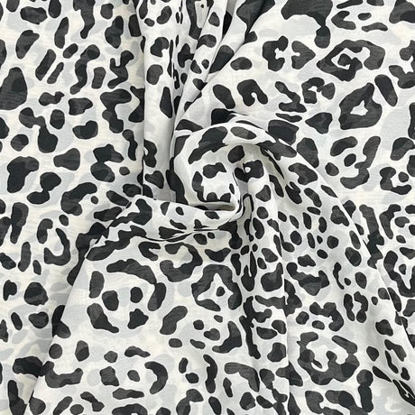 Pound A Metre 3 Metres Luxury Printed Chiffon- 55" Wide- (Cheetah)