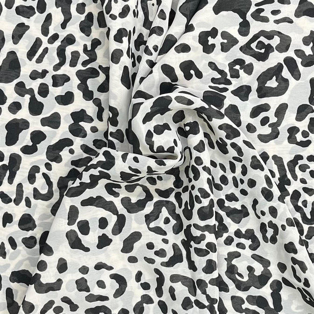 Pound A Metre 3 Metres Luxury Printed Chiffon- 55" Wide- (Cheetah)