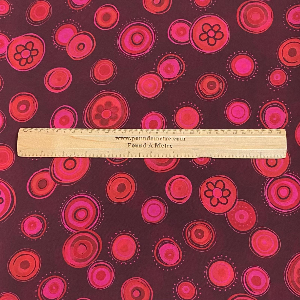 Pound A Metre 3 Metres Luxury Printed Chiffon- 55" Wide - (Circle)