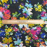 Pound A Metre 3 Metres Luxury Printed Chiffon- 55" Wide- (Dark Garden)
