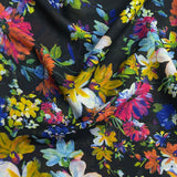 Pound A Metre 3 Metres Luxury Printed Chiffon- 55" Wide- (Dark Garden)