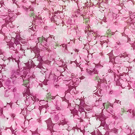 Pound A Metre 3 Metres Luxury Printed Chiffon- 55" Wide- (Flower)