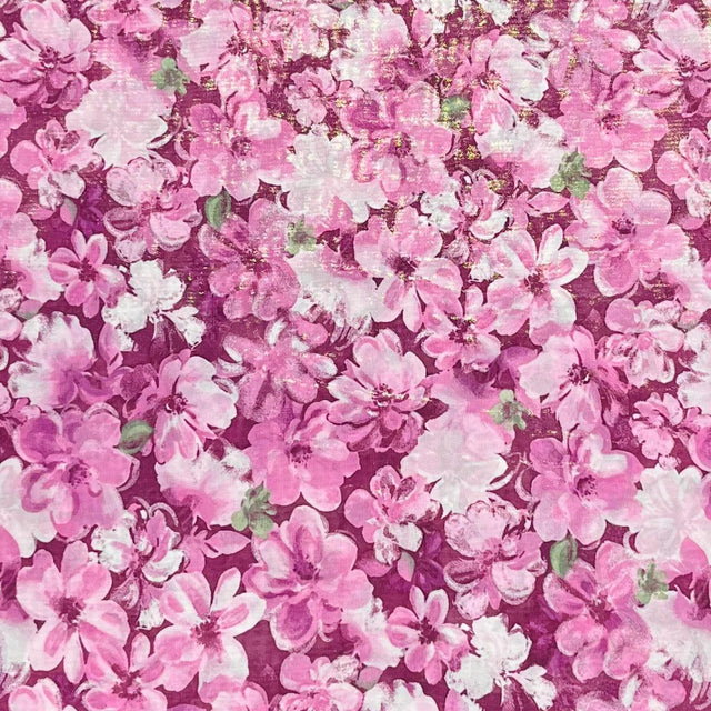 Pound A Metre 3 Metres Luxury Printed Chiffon- 55" Wide- (Flower)