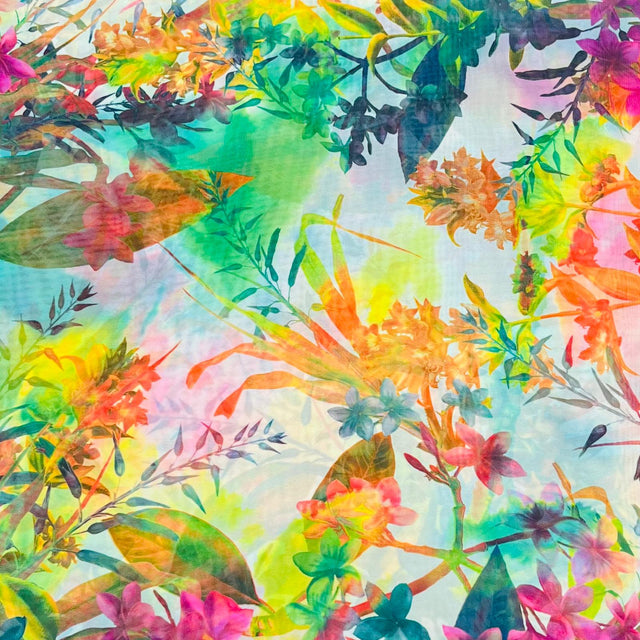 Pound A Metre 3 Metres Luxury Printed Chiffon- 55" Wide- (Forrest)