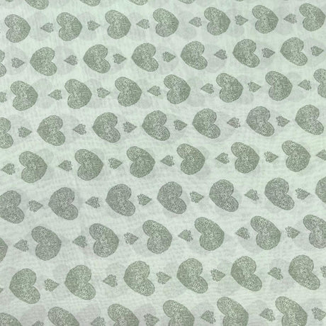 Pound A Metre 3 Metres Luxury Printed Chiffon- 55" Wide- (Heart)